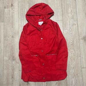 Cole Haan Signature Travel Rain Jacket Red, Hooded, Size M